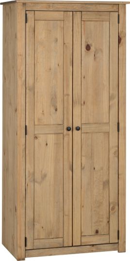 PRESTON 2 Door Wardrobe Light Oak - 80cm