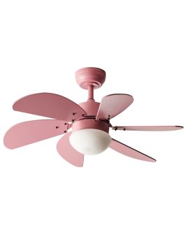LORAG Ceiling Fan with Light Pink