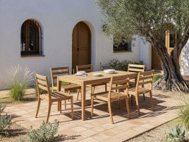 BRAVENTO Garden Dining Table - Brown