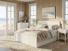 DORVEX Super Kingsize Ottoman Wooden Bedframe - White