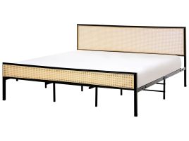 PVANTON Bed PE Rattan AVANTON 180 x 200 cm (EU Super King) Black