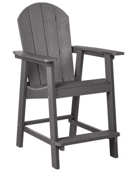 Garden Bar Chair ADIRONDACK Synthetic Material Dark Grey