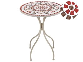 Metal Garden Bistro Table Diameter 60 cm White SPELLO