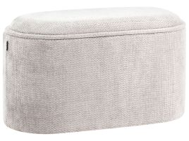 TILCOMBE Chenille Fabric Storage Bench - Grey