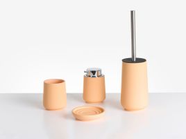 WYLCOMBE 4-Piece Bathroom Accessories Set - Orange