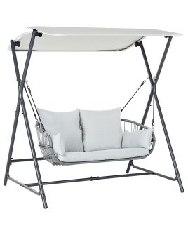 Patio Swing FIASTRA Metal Light Grey