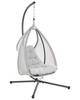 Hanging Chair with Stand AVEGNO Fabric Light Grey