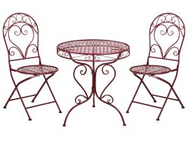 VEYRO Garden Bistro Set - Red
