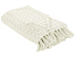 Bedspread BERE Cotton 150 x 200 cm Off-White