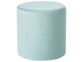 GRANSFORD Velvet Footstool - Mint Green