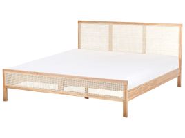 SAELRNAS Bed Pine Wood 180 x 200 cm (EU Super King) Light Brown
