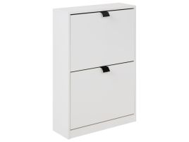 VERDIN 2 Flip Doors Shoe Cabinet - White