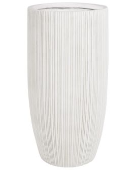 Plant Pot ZELKOVA Ceramic 35 cm Light Beige