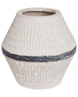 Flower Vase ARUNCUS Ceramic 30 cm Beige