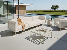 CETAXI Garden Extension Module 3 Seater Sofa with Cushion - Beige