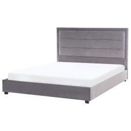 AURENNE Kingsize Velvet Waterbed - Dark Grey