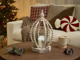 PAJARVIA LED Christmas Lantern Candle Decoration - Light Brown
