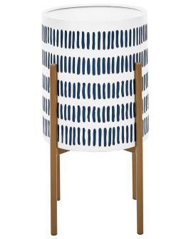 Elevated Plant Pot NEMOROSA Metal 31 cm White
