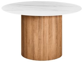 PINMERE Round Dining Table Marble - White