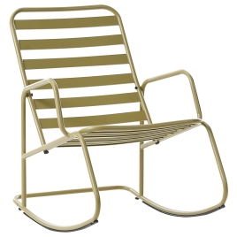 KASTELLE Metal Garden Rocking Chair - Olive Green