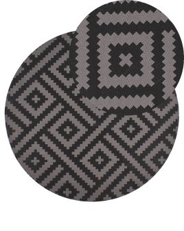 WEYBOURNE Outdoor Rug 120 cm - Black