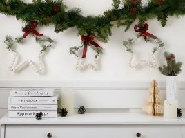 KALLAVON Set of 3 LED Christmas Star Decoration - White