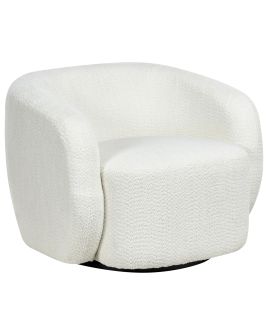 CHILWELLON Fabric Swivel Armchair - Light Beige