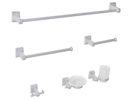 WIRRALDEN 6-Piece Bathroom Hardware Set - Silver