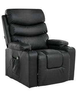ORSTONMERE Faux Leather Electric Recliner Chair - Black