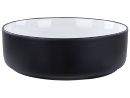Ceramic Countertop Basin Diameter 360 mm White and Black CALIG
