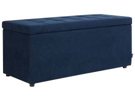 Storage Ottoman OREM Fabric Navy Blue