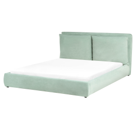 BAJONA Kingsize Velvet Waterbed - Mint Green