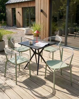 PENTARA Garden Chairs Set of 4 - Light Green