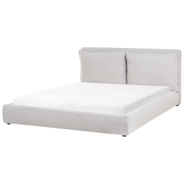BAJONA Super Kingsize Fabric Waterbed - Light Grey