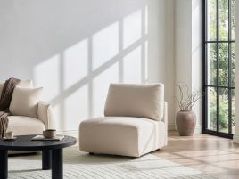 KACOVI Boucle 1 Seat Section Chaise Longue - Off White