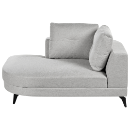 NORALITH Faux Linen Right Hand Chaise Longue - Grey