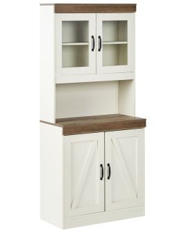 Glass Display Cabinet KALBARRI 80 cm 39 cm Off-White