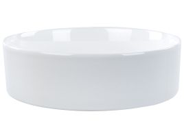 Ceramic Round Countertop Basin Diameter 400 mm White TEBAR