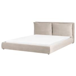 BAJONA Super Kingsize Velvet Waterbed - Taupe