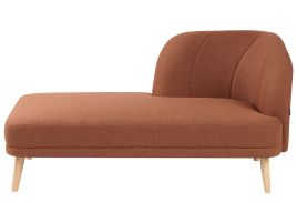 Right Hand Fabric Chaise Lounge Golden Brown TANLAY