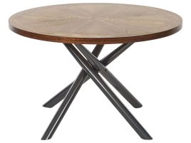Dining Table LORENZO Brown 120 cm 120 cm Wood