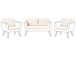 HUNSDEN Outdoor Cushion Cover Set of 7 - White