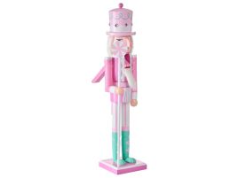DALALVIA Nutcracker Christmas Decoration Pine Wood Figurine 90cm - Red