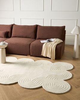 JAMAXO Wool Rug- Beige