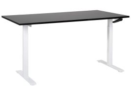 Adjustable Standing Desk 160 x 72 cm Black and White DESTINES