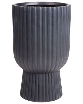 Plant Pot TAXODIUM Ceramic 34 cm Graphite Grey