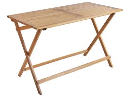 Acacia Wood Garden Dining Table 120 x 60 cm Light Wood PROSSEDI