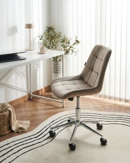 DAHIVO Velvet Office Chair - Taupe