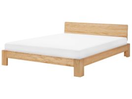 RENNA Bedframe Wood 180 x 200cm EU Super Kingsize Bed Light Wood