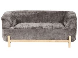 WRENTHORPE Chenille Fabric 2 Seater Sofa - Brown